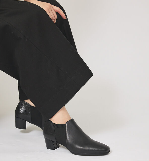 AU BANNISTER「サイドニットブーティー」|ショートブーツ|