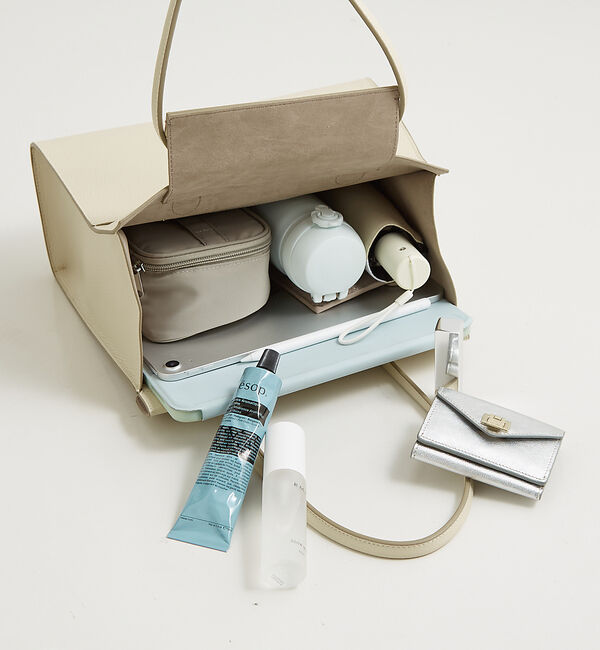 LOWELL things「【VERY掲載】Cuddly/レザーオープントート(L) 24SS」|トートバッグ|