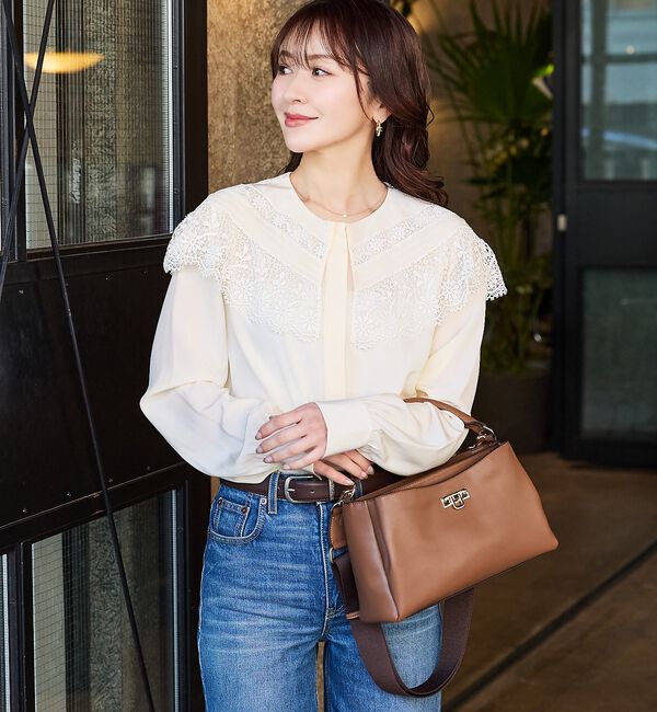 LOWELL things「【ちばゆかさんコラボ】3WAYスクエアハンドバッグ【予約】」|ハンドバッグ|