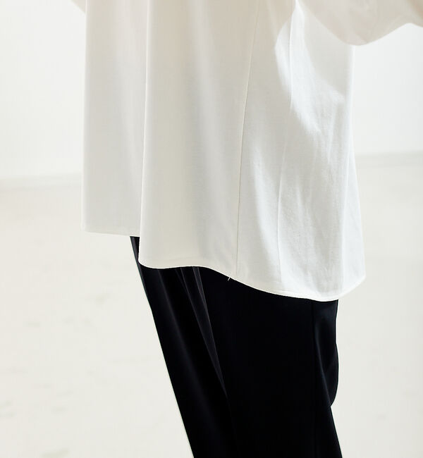 abahouse mavie「袖ボリュームコンビプルオーバー」|Tシャツ・カットソー|