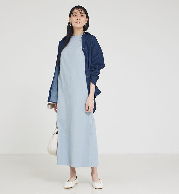 abahouse mavie「【大人のいちまんワンピ】カットリブレイヤード風ワンピ」|ワンピース|