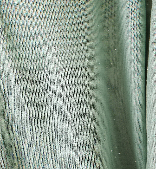 abahouse mavie「【アンサンブル対応】スパンコールシアーニットシャツ」|ニット・セーター|