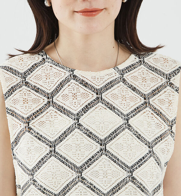 abahouse mavie「レース2WAYジレブラウス」|シャツ・ブラウス|