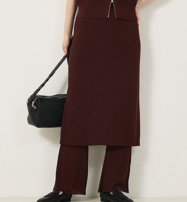 abahouse mavie「【セットアップ対応】ニットスカートレイヤードパンツ」|その他|