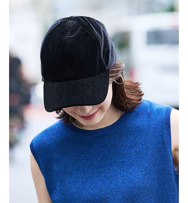 abahouse mavie「ベロア キャップ」|その他|ブラック