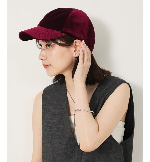 abahouse mavie「ベロア キャップ」|その他|ワイン