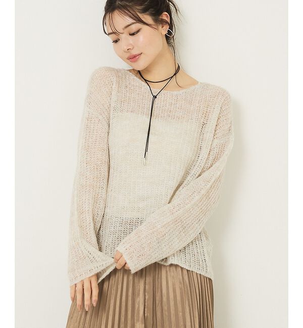 abahouse mavie「モヘアライクシアーニット」|ニット・セーター|アイボリー