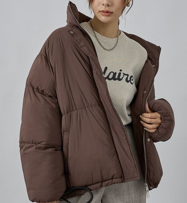 abahouse mavie「【non-no掲載】中綿オーバースタンドブルゾン」|ブルゾン・スタジャン|