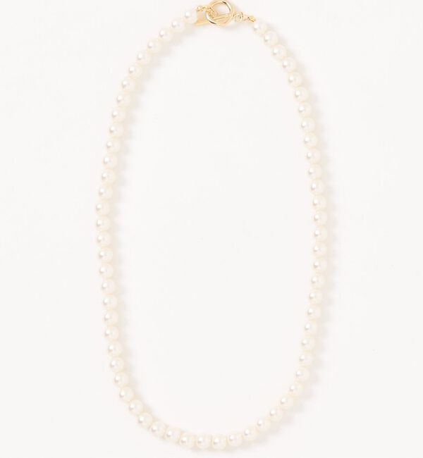 abahouse mavie「【オケージョン対応】シングルパールネックレス/きれいめ/大人カジュアル」|ネックレス|ホワイト