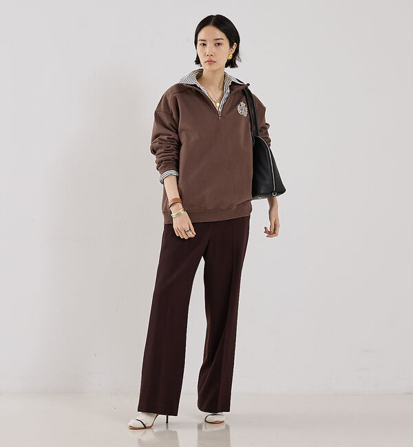 The Store by C' 「【Sporty&Rich】NY Crest Embroidered Quarte」|スウェット・ジャージ|