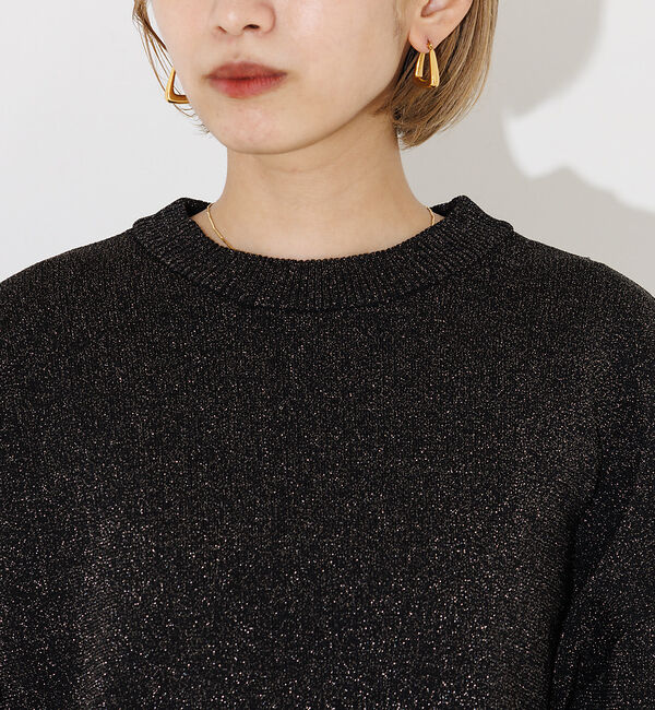 NOMINE「ラメプレーティングボリュームスリーブニット」|ニット・セーター|