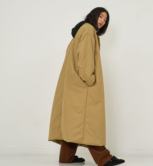 NOMINE「３WAYカラー中綿ロングコート」|ステンカラーコート|