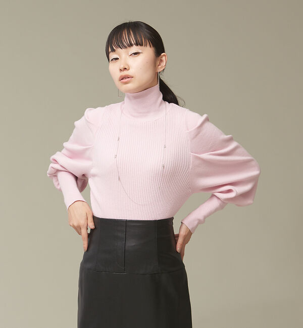 NOMINE「ボリュームスリーブタートルニット」|ニット・セーター|