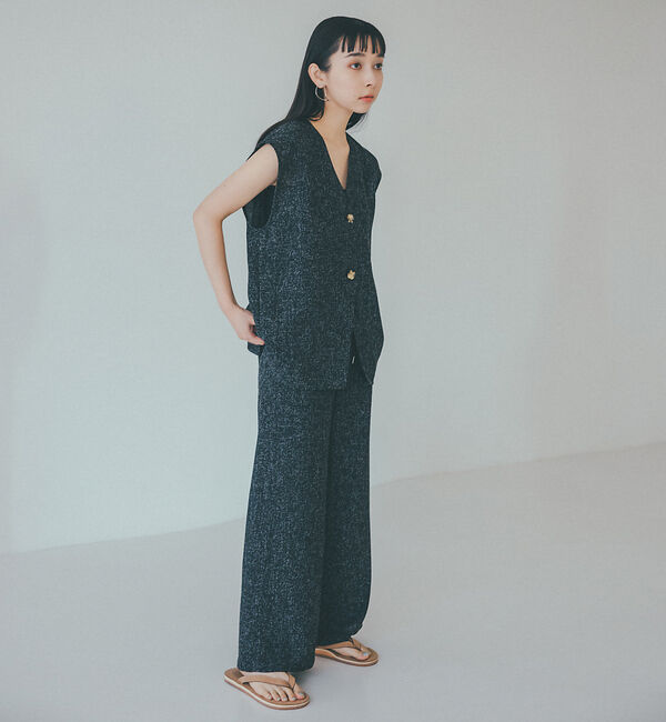 NOMINE「【セットアップ対応】サマーツイードベスト」|ベスト・ジレ|