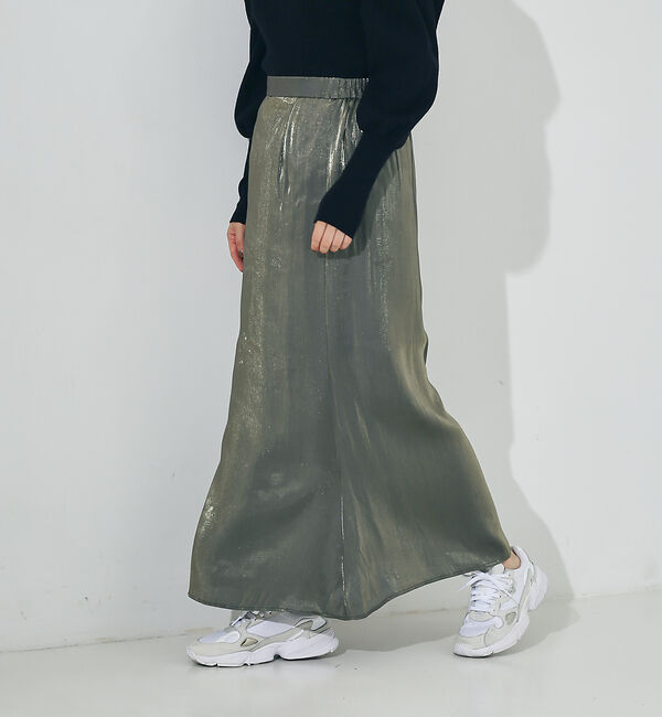 NOMINE「【セットアップ対応】スパークシャンブレーマーメイドスカート」|スカート|チャコールグレー