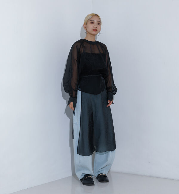 NOMINE「【上下2点セット/セットアップ対応】シアーブラウス＋スカートSET UP【WEB」|シャツ・ブラウス|