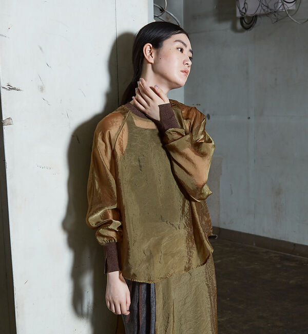 NOMINE「【上下2点セット/セットアップ対応】シアーブラウス＋スカートSET UP【WEB」|シャツ・ブラウス|