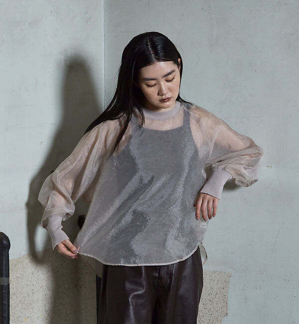 NOMINE「【上下2点セット/セットアップ対応】シアーブラウス＋スカートSET UP【WEB」|シャツ・ブラウス|