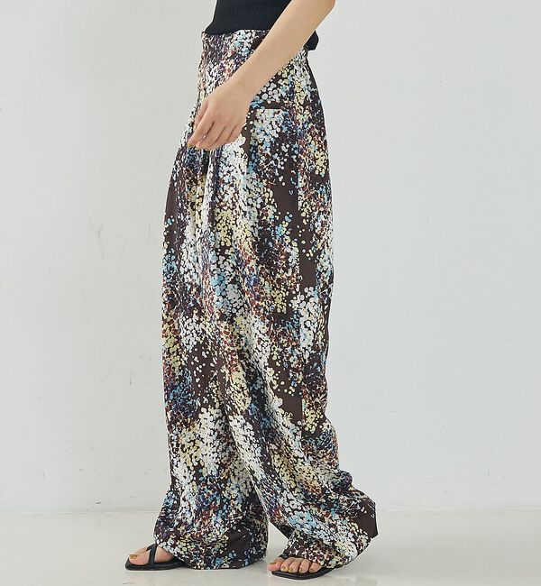 NOMINE「水彩アート ニュアンス柄 タックパンツ」|その他|その他2