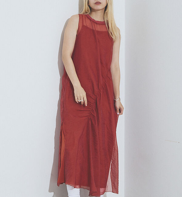 NOMINE「マルチWAY シアーシャーリング ワンピース(キャミワンピセット）」|ワンピース|スカーレット