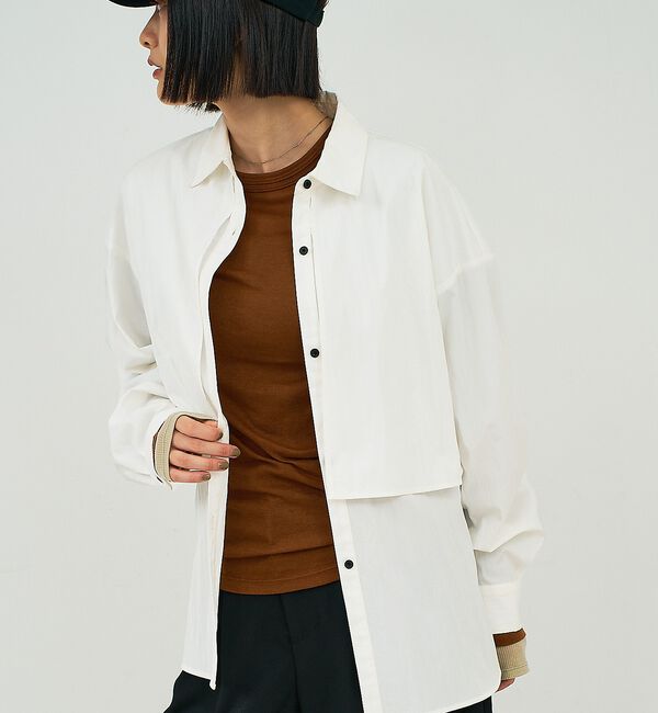 NOMINE「【ユニセックス】ロングヨーク オーバーサイズ シャツ」|シャツ・ブラウス|