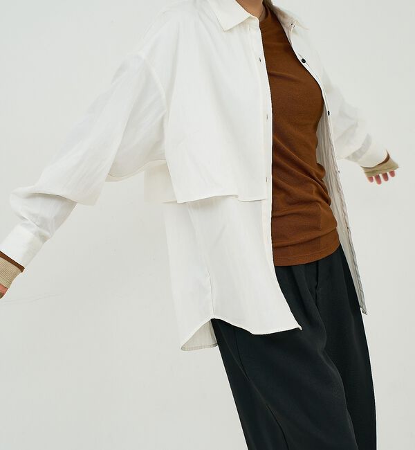 NOMINE「【ユニセックス】ロングヨーク オーバーサイズ シャツ」|シャツ・ブラウス|