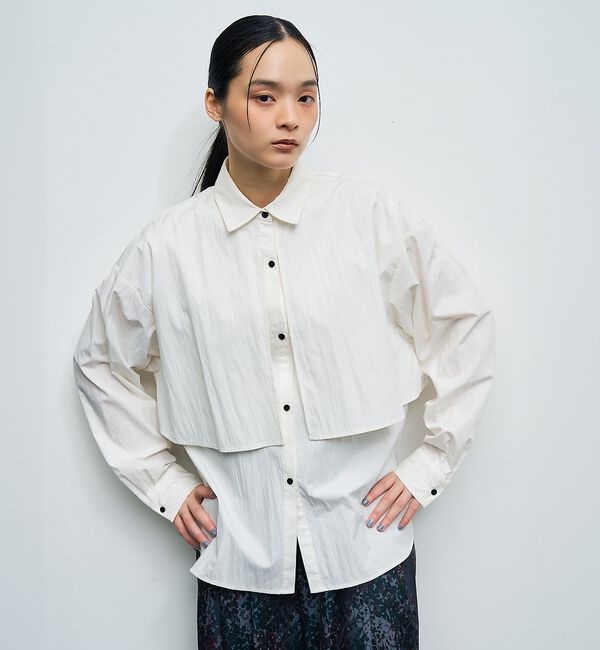 NOMINE「【ユニセックス】ロングヨーク オーバーサイズ シャツ」|シャツ・ブラウス|