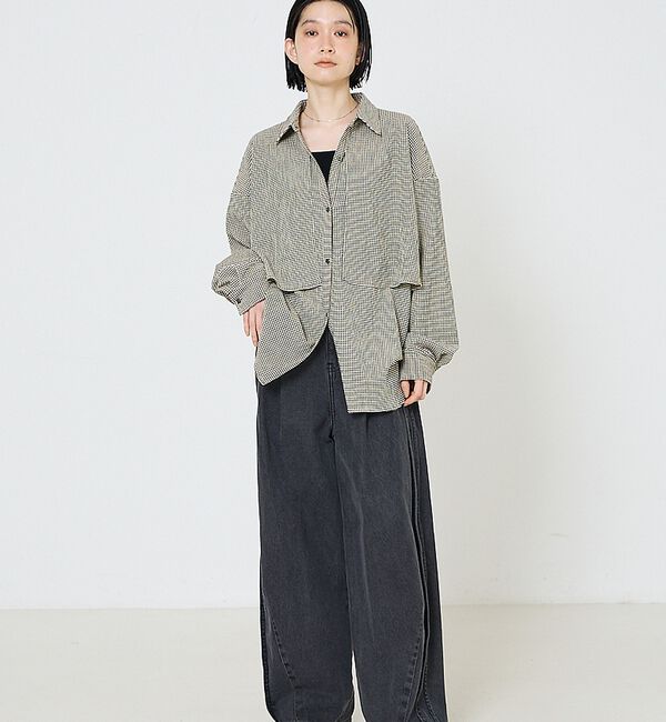 NOMINE「【ユニセックス】ロングヨーク オーバーサイズ シャツ」|シャツ・ブラウス|