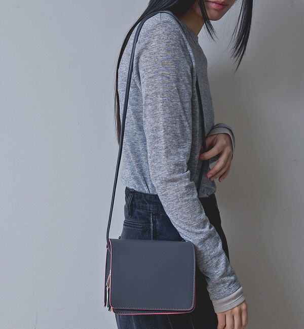 NOMINE「【cheek】Line mini shoulder カラーライン ショルダーバッ」|ショルダー・メッセンジャー|