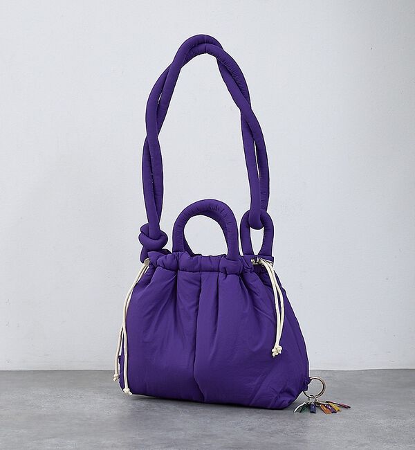 NOMINE「【cheek】puff kinchaku 2WAY tote 巾着 ショルダーバ」|ショルダー・メッセンジャー|パープル