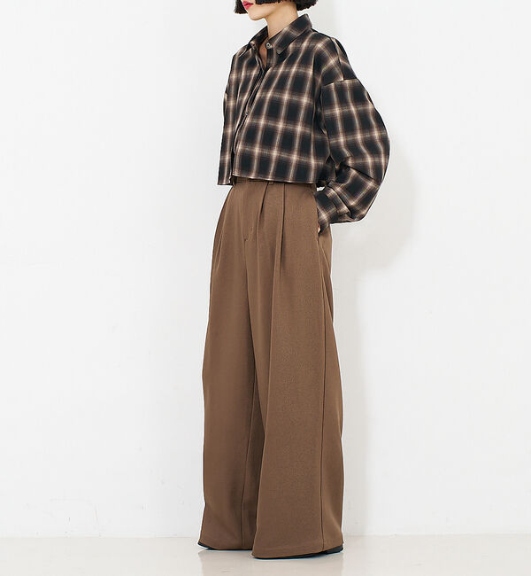 NOMINE「【セットアップ】タックワイドパンツ」|その他|