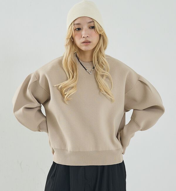 NOMINE「プレーティングニット プルオーバー（ラメ混・無地）」|ニット・セーター|