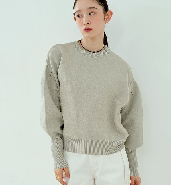 NOMINE「プレーティングニット プルオーバー（ラメ混・無地）」|ニット・セーター|