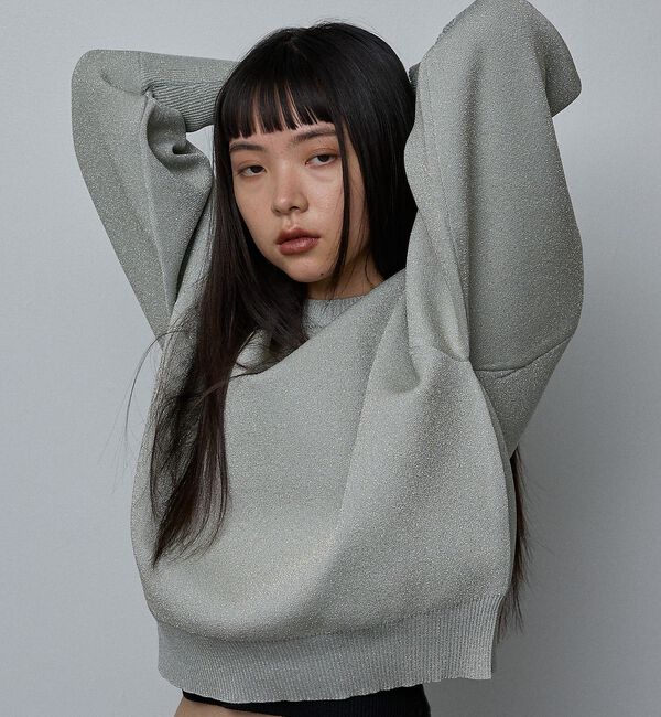 NOMINE「プレーティングニット プルオーバー（ラメ混・無地）」|ニット・セーター|