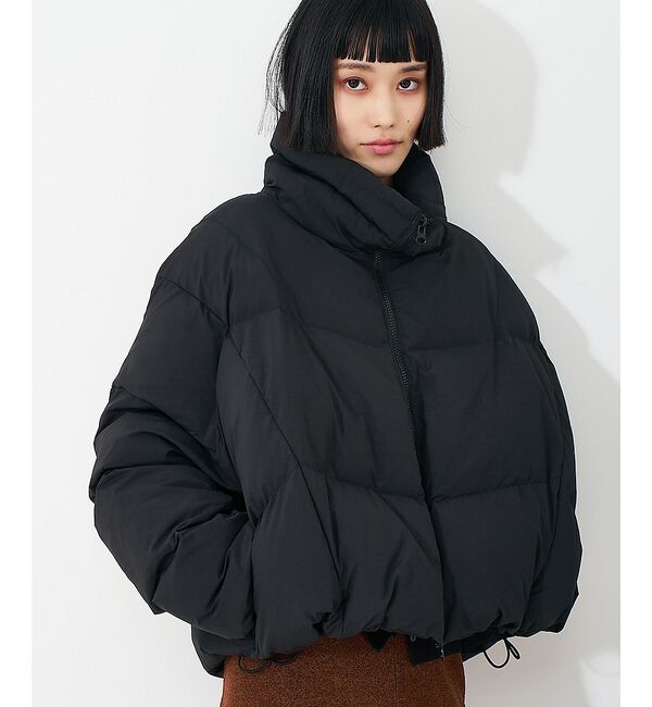 NOMINE「ショート 中綿ブルゾン / パファージャケット」|ダウン|ブラック