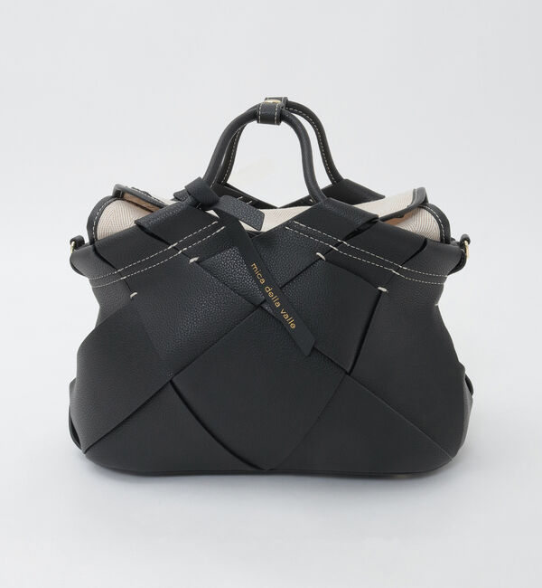 TIARA「【mica della valle/ミカデラヴァッレ】ハンドバッグ（Romana）」|ハンドバッグ|ブラック