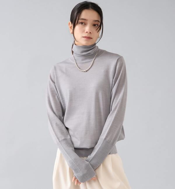 Liesse「ウォッシャブルウールタートルニット」|ニット・セーター|
