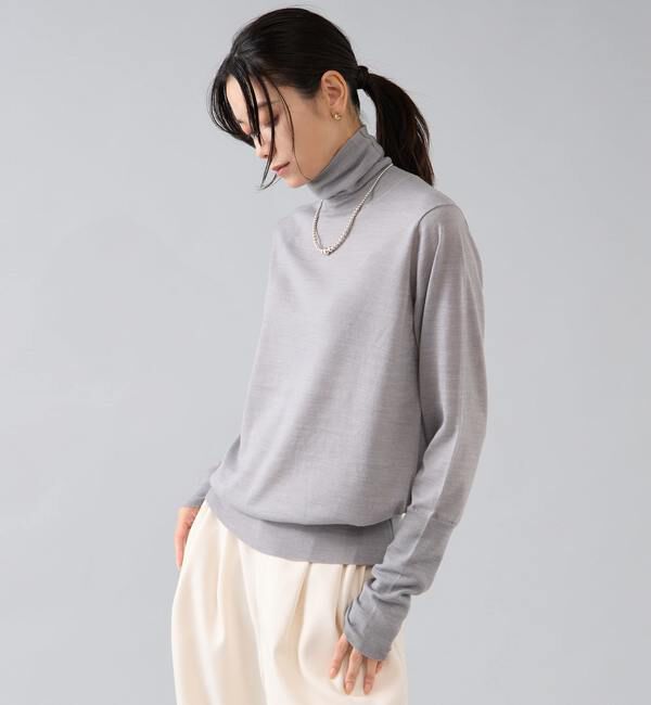 Liesse「ウォッシャブルウールタートルニット」|ニット・セーター|