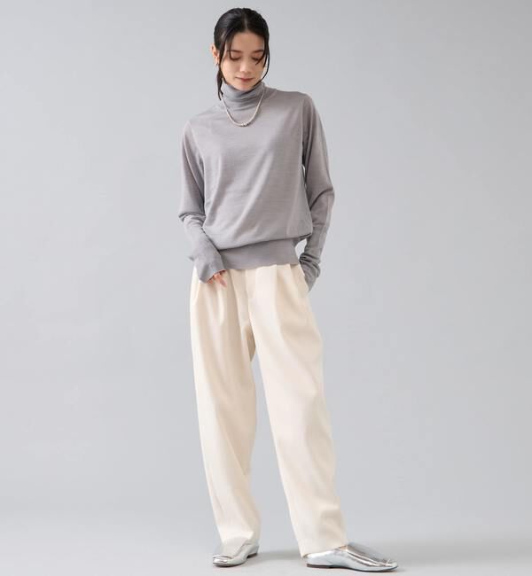 Liesse「ウォッシャブルウールタートルニット」|ニット・セーター|