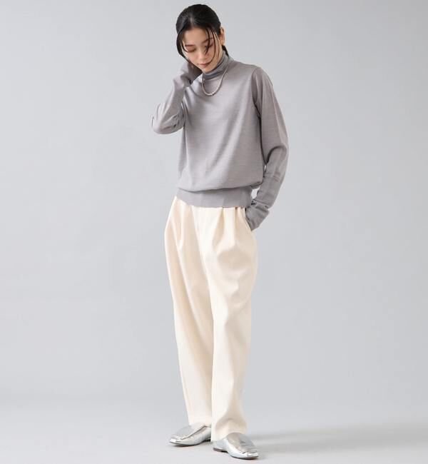 Liesse「ウォッシャブルウールタートルニット」|ニット・セーター|