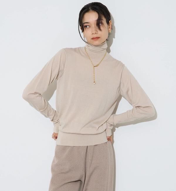 Liesse「ウォッシャブルウールタートルニット」|ニット・セーター|