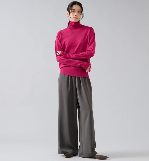 Liesse「ウォッシャブルウールタートルニット」|ニット・セーター|