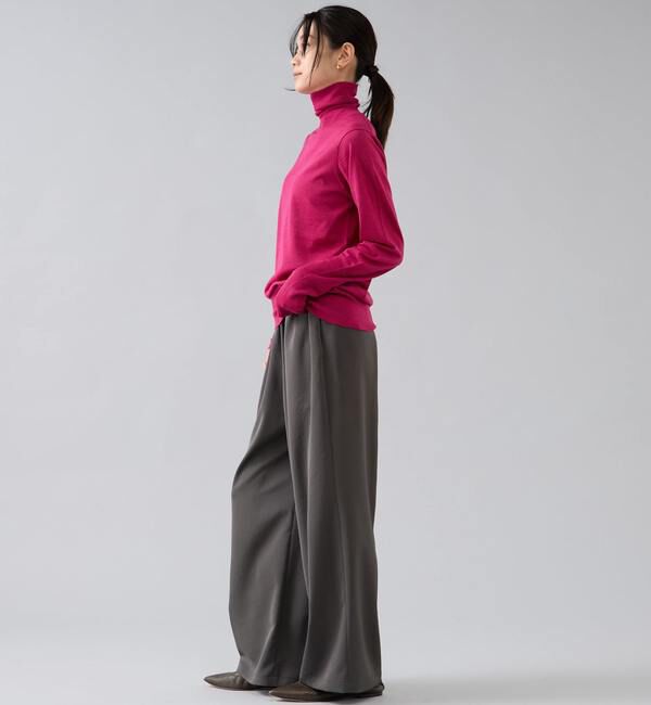 Liesse「ウォッシャブルウールタートルニット」|ニット・セーター|