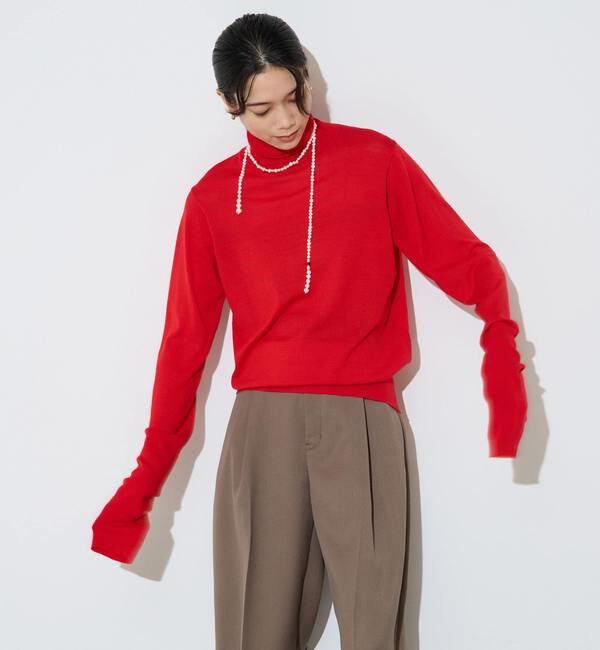 Liesse「ウォッシャブルウールタートルニット」|ニット・セーター|