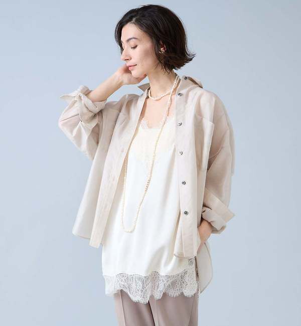 Liesse「シアーオーバーシャツ」|シャツ・ブラウス|