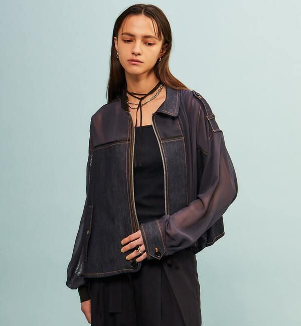 Soffitto「【AULA AILA別注】DENIM COMBINATION BLOUSON」|ブルゾン・スタジャン|