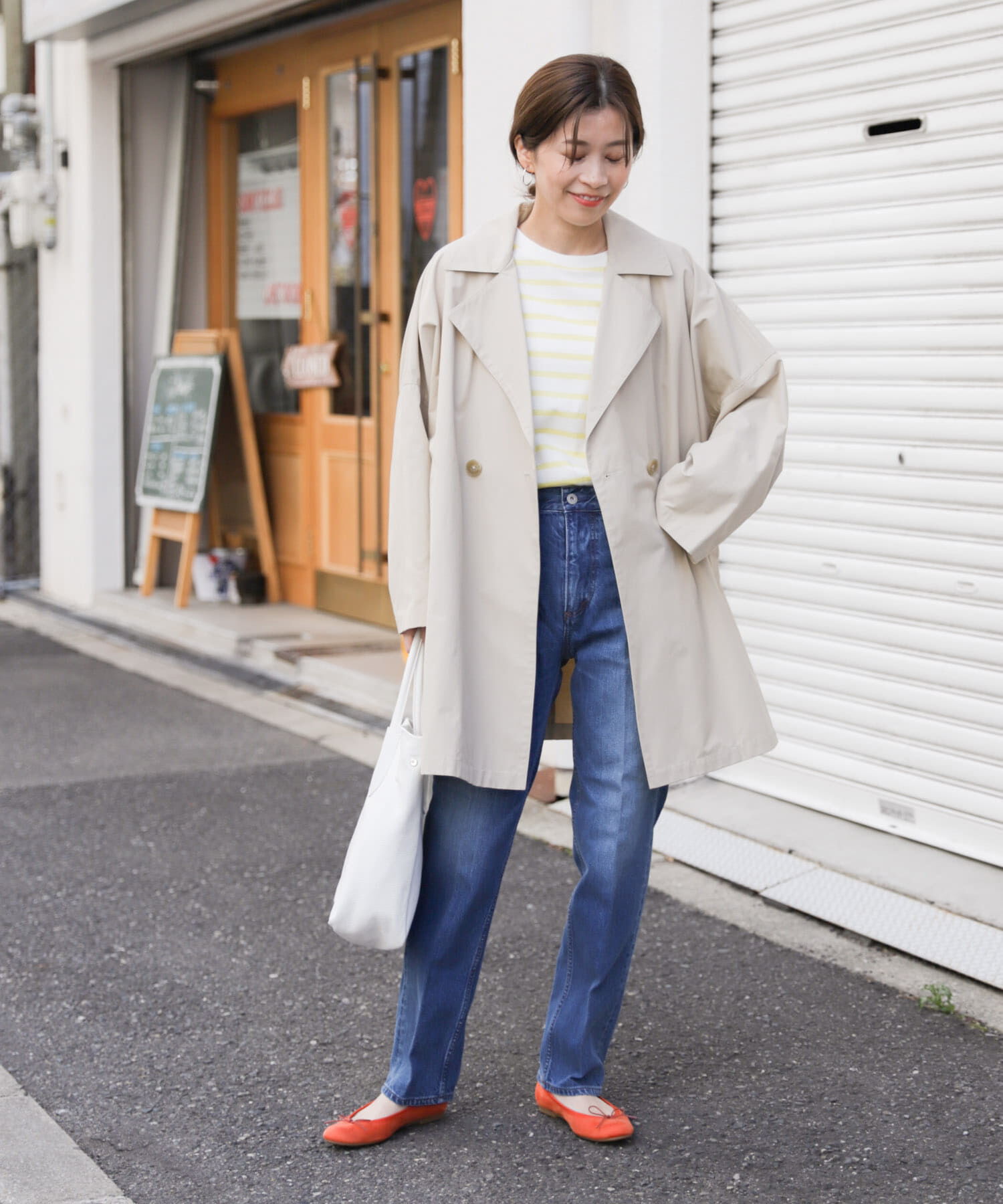 URBAN RESEARCH DOORS「ハイライズデニムパンツ」|デニム|