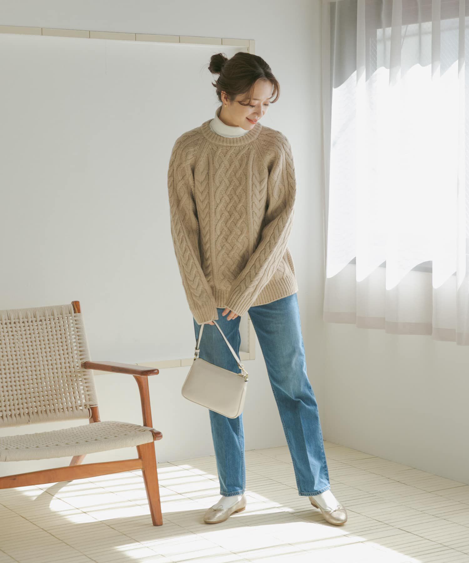 URBAN RESEARCH DOORS「ハイライズデニムパンツ」|デニム|