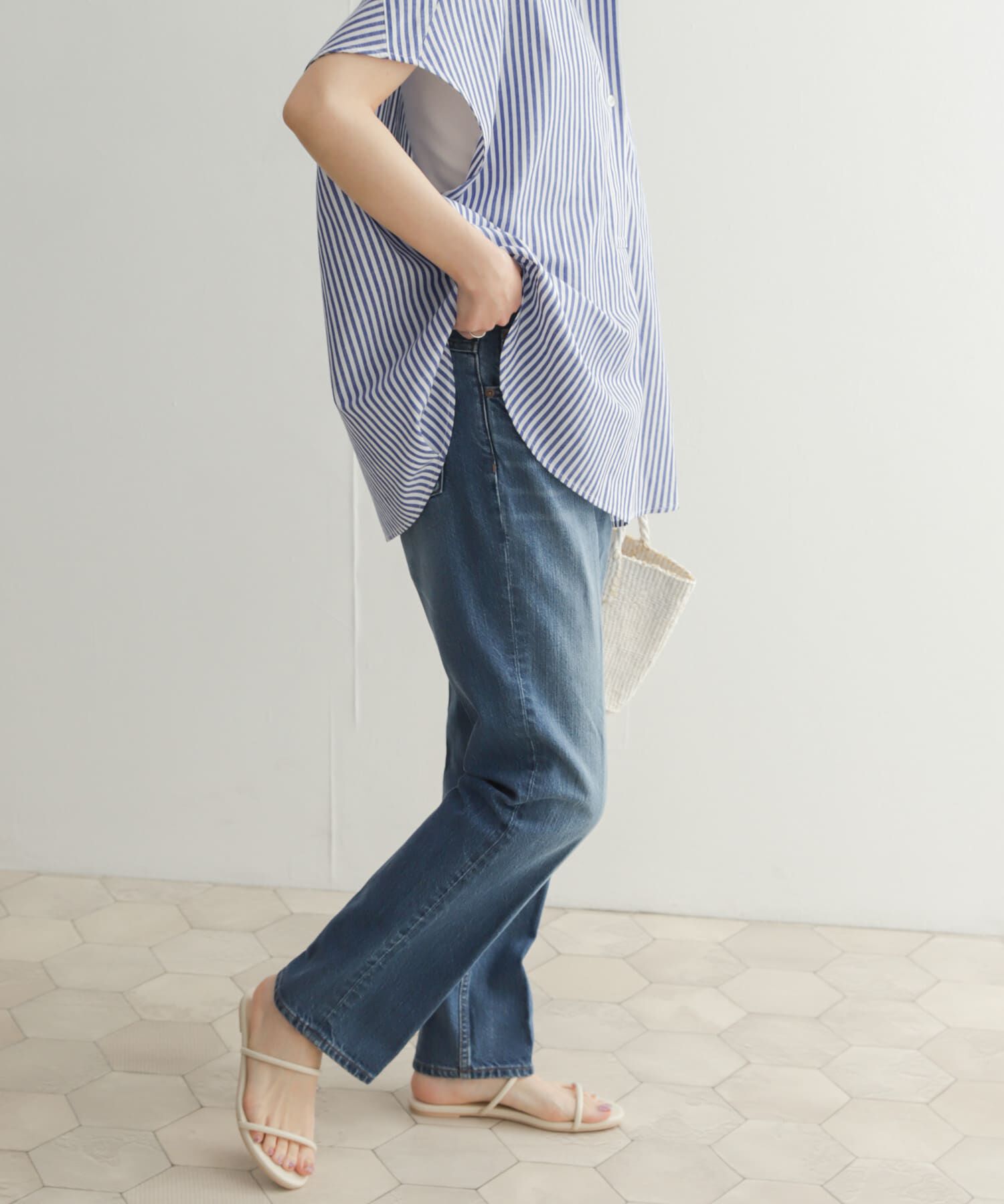 URBAN RESEARCH DOORS「ハイライズデニムパンツ」|デニム|