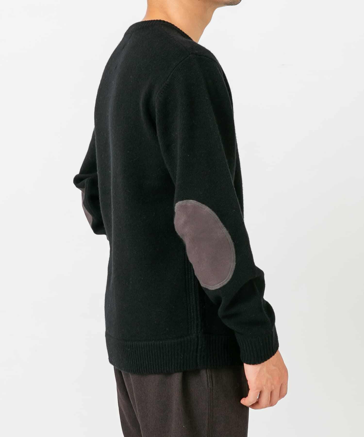 URBAN RESEARCH ROSSO「『XLサイズあり』ハミルトンラムズウールエルボーパッチニット」|ニット・セーター|